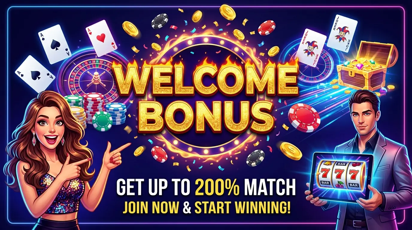 B casino welcome bonus